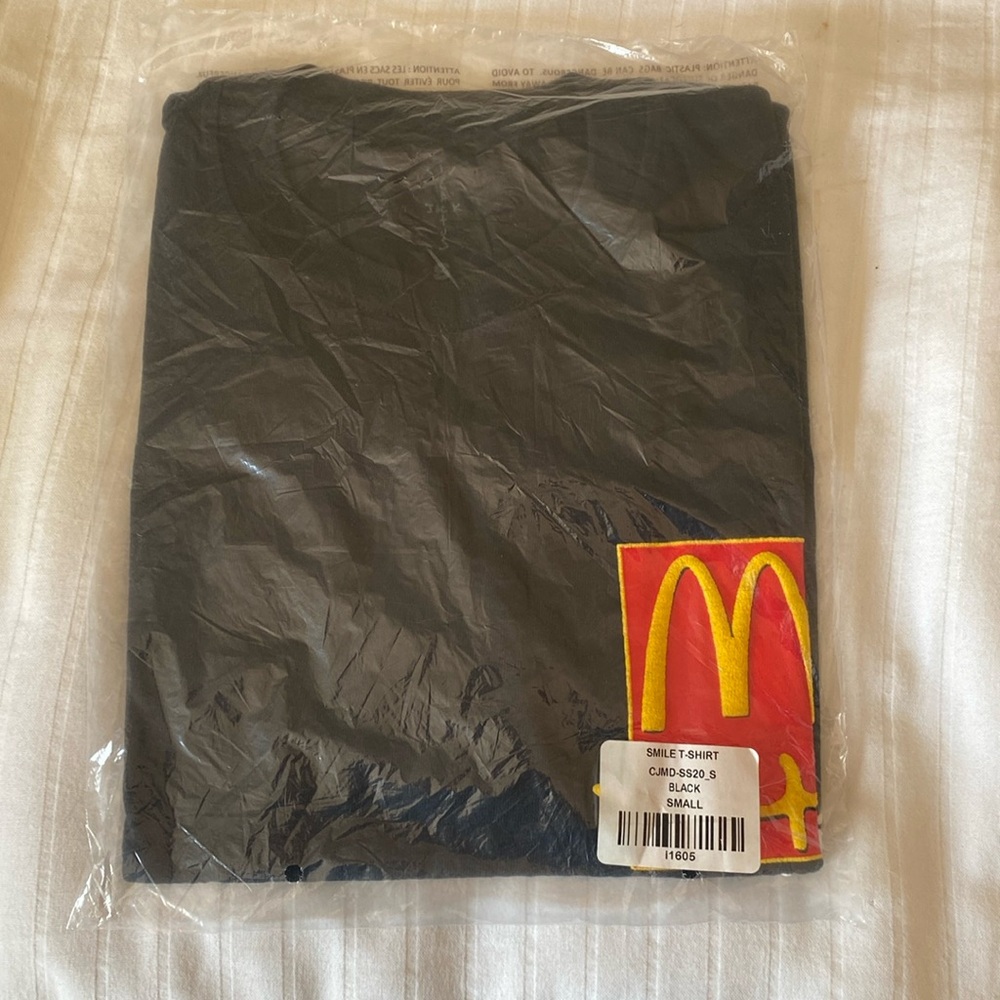 Cactus Jack x McDonald’s By Travis Scott Black Smile T-shirt Size S - NWT